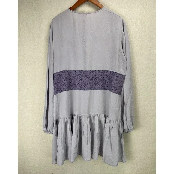 Topshop 100% Silk Lace Tunic Shift Dress UK Made‎ Sz 10 Romantic Layers - Picture 14 of 14